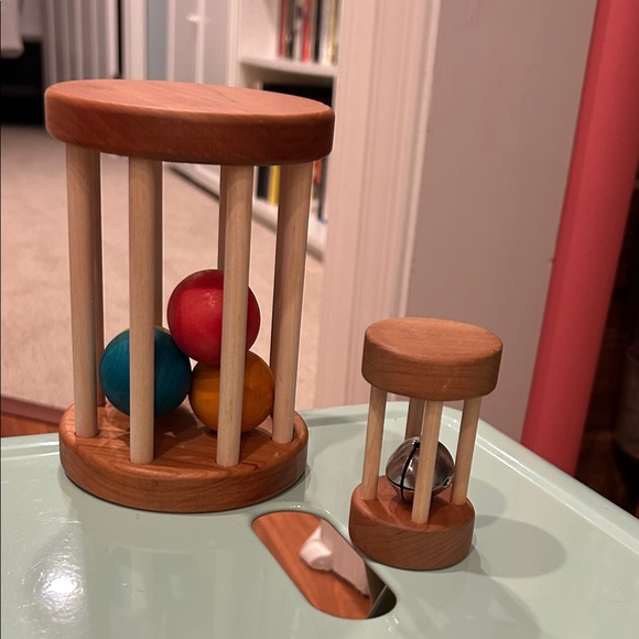 Montessori Wooden Rolling Rattle Toy Set - Picture 2 of 2